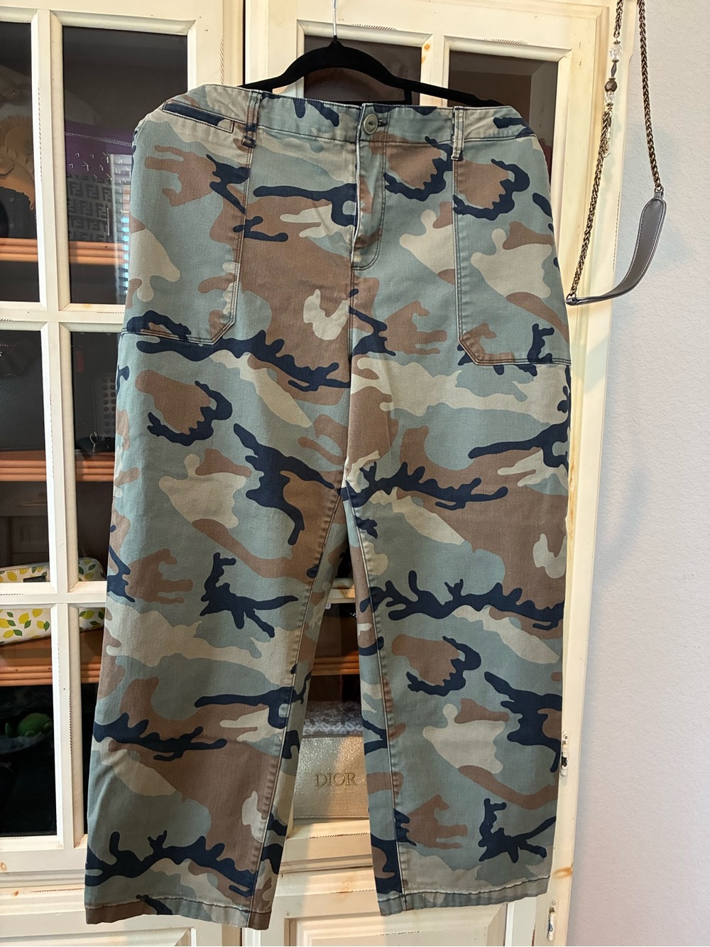 Sanctuary women’s Camo Cargo Pants - Blue, Brown, Tan